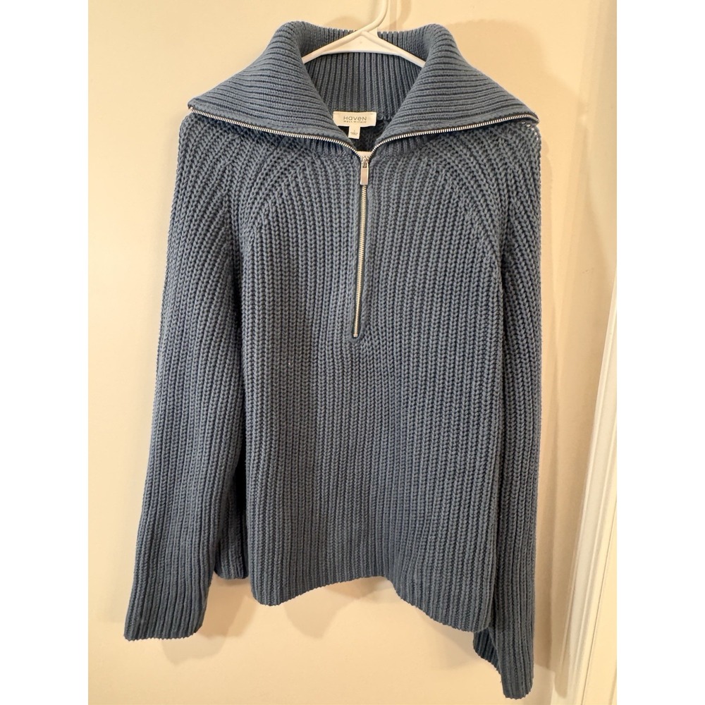 NWOT Chic Blue Turtleneck Sweater by Haven Well Within - size large